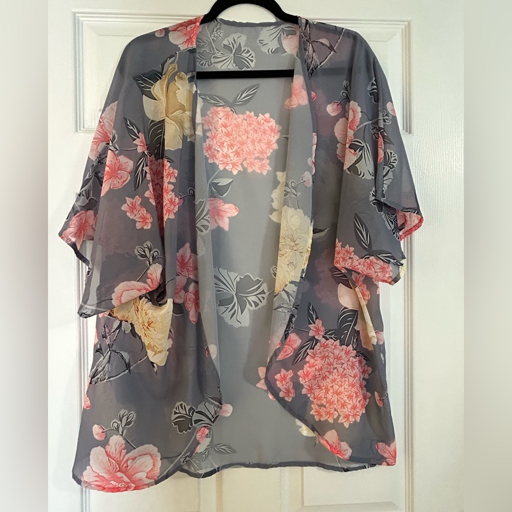 Floral Sheer Kimono Cardigan